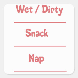 Daycare/Nursery Stickers Fyrkantigt Klistermärke