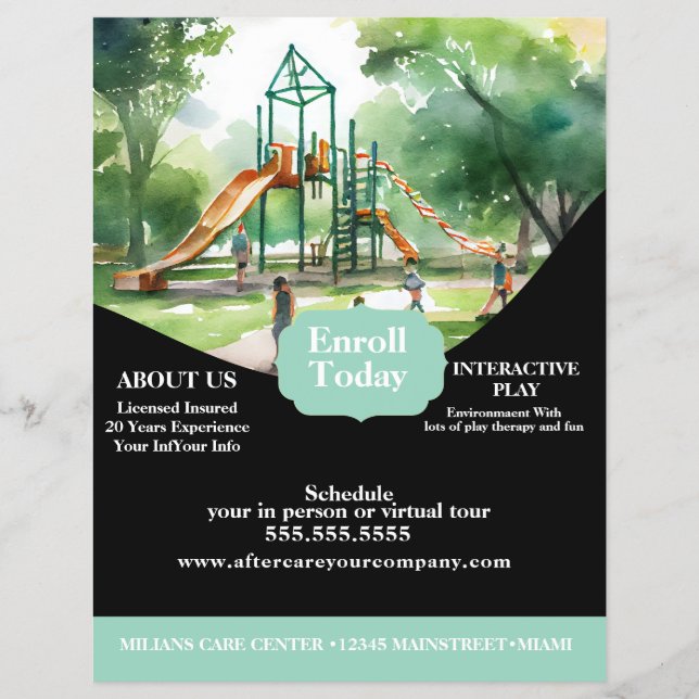 Daycare Playground Center Flyer (Framsidan)