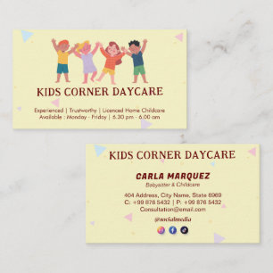 Daycare Professionell Business licensierad barno Visitkort