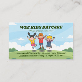 Daycare Professionell Business | Lycklig Kids Visitkort