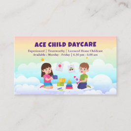 Daycare Professionell Business | Rainbow cloudy Visitkort
