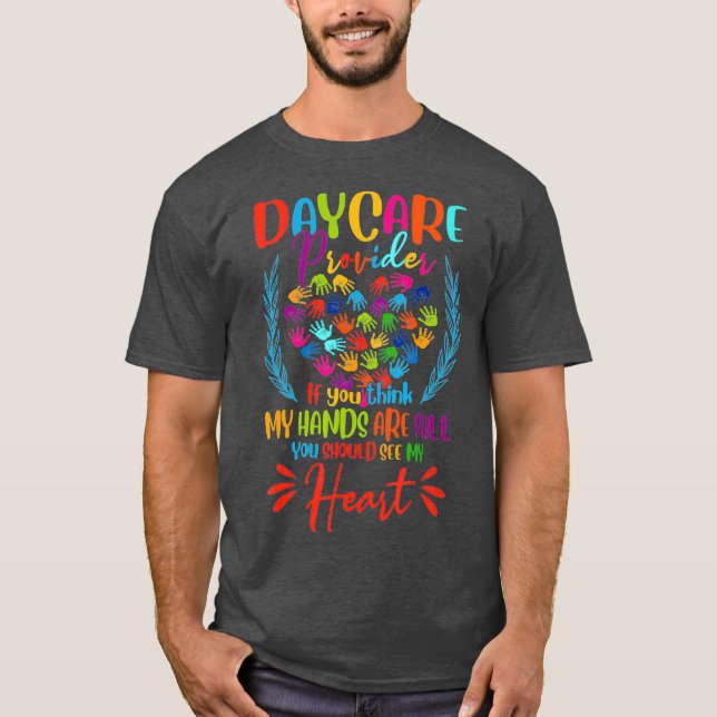 Daycare Provider Funny Childcare Apprecition T Shirt (Framsida)