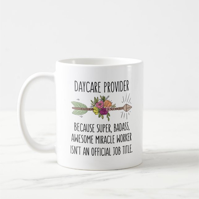 Daycare Provider Funny Gift Idea Coffee Mugg (Vänster)