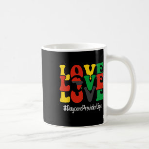 Daycare Provider Kärlek Groovy Women Black History Kaffemugg