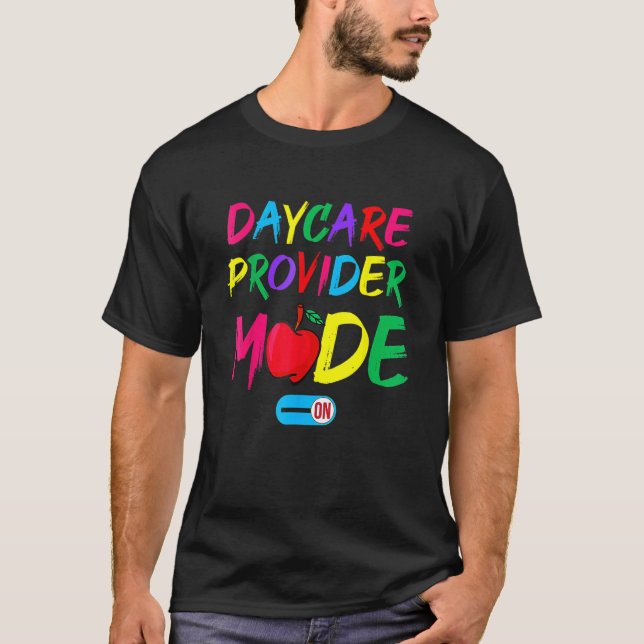 Daycare Provider Square Mode på Back to school T Shirt (Framsida)