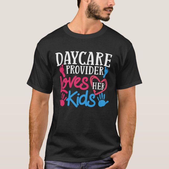 Daycare Provider Thank You Childcare Babysitter T Shirt (Framsida)