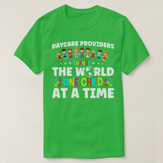 Daycare Providers byter ut World Teacher Daycare T Shirt (Design framsida)