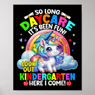 Daycare Studenten 2025 Unicorn Girl Hej Kinderg Poster