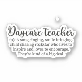 Daycare Teacher, Childcare Provider, Child Care Klistermärken