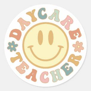 Daycare Teacher, Childcare Provider, Child Care Runt Klistermärke