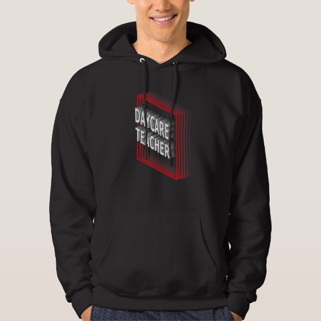 Daycare Teacher Job Title Appreciation Retro Hoodie (Framsida)