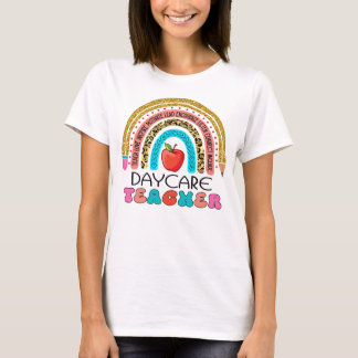 Daycare Teacher Pencil Rainbow Gift T Shirt