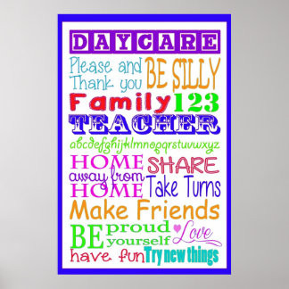 Daycare Tunnelbanan Art Poster