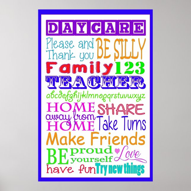 Daycare Tunnelbanan Art Poster (Framsidan)