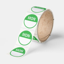 Daydots Daglig Matrotation Säkerhet Måndag Rediger Runt Klistermärke