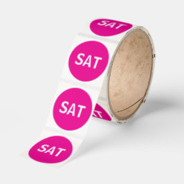 Daydots Daglig Matrotation Säkerhetsetikett Lördag Runt Klistermärke