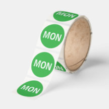 Daydots Dagliga Matrotation Säkerhetsetiketter Mån