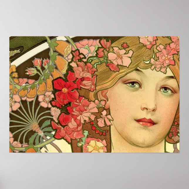 Daydream by Alphonse Mucha Poster (Framsidan)