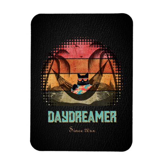 Daydreaming Cool Cats Tropiska Flykt Magnet (Vertikal)