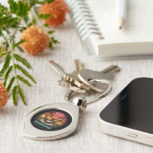 Daydreaming Coola Cats Tropiska Esc metall Swirl Silverfärgad Nyckelring