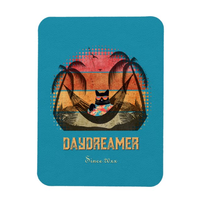 Daydreaming Coola Kats tropiska rymd Magnet (Vertikal)