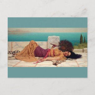 Daydreaming Greece Dam av Godward Vykort