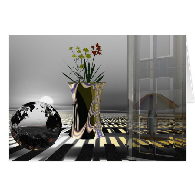 Daydreaming i universum hälsningskort (Framsidan Horizontal)