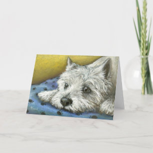 Daydreaming westie kort