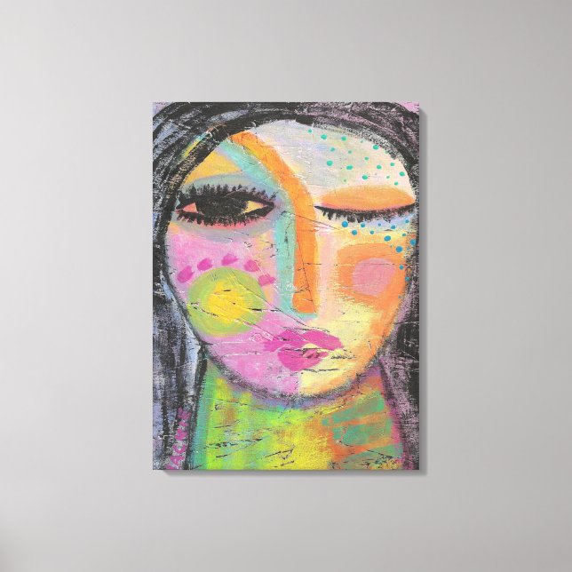 Daydröm Abstrakt Akrylmålning på OSB-skivor Canvastryck (Framsida)