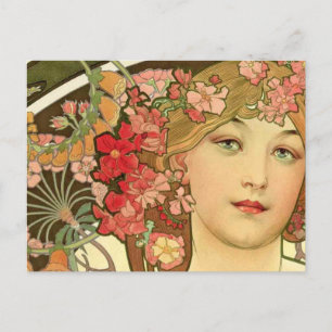 Daydröm av Alphonse Mucha Vykort