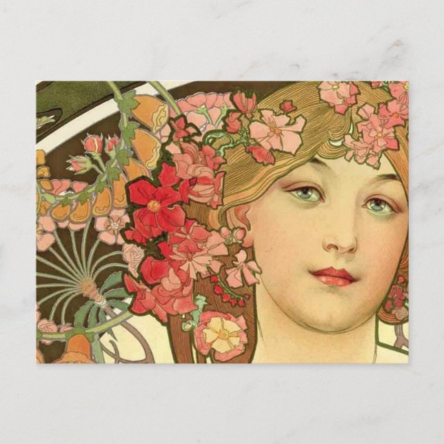 Daydröm av Alphonse Mucha Vykort (Framsida)
