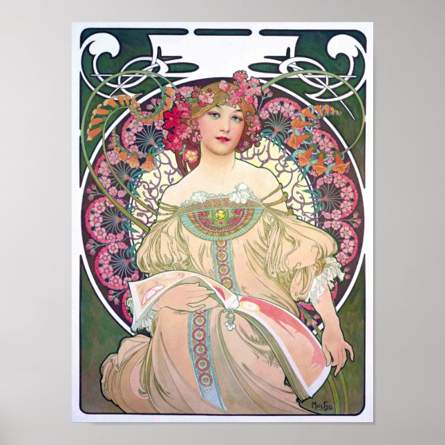 Daydröm (Vår), Mucha Poster (Framsidan)
