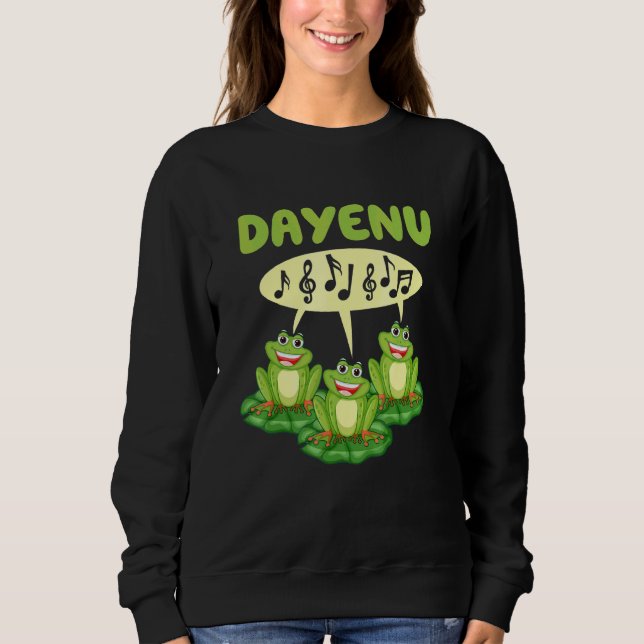 Dayenu Frogs Pesach Passover T Shirt (Framsida)