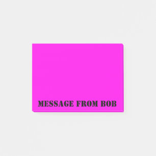 Dayglow Fuchsia Message 4 x 3 Post-it Block