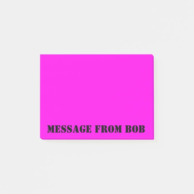 Dayglow Fuchsia Message 4 x 3 Post-it Block (Framsida)