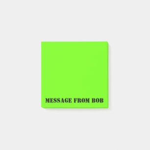 Dayglow grönt meddelande 3 x 3 post-it block