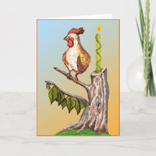 Daylight Savary Tupp & Candle Träd Stump Card Helgkort