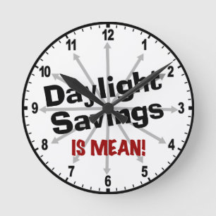Daylight Savings är Elak Rund Klocka