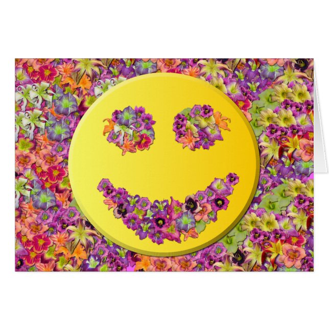 Daylilies gör mig Lycklig! Hälsningskort (Framsidan Horizontal)