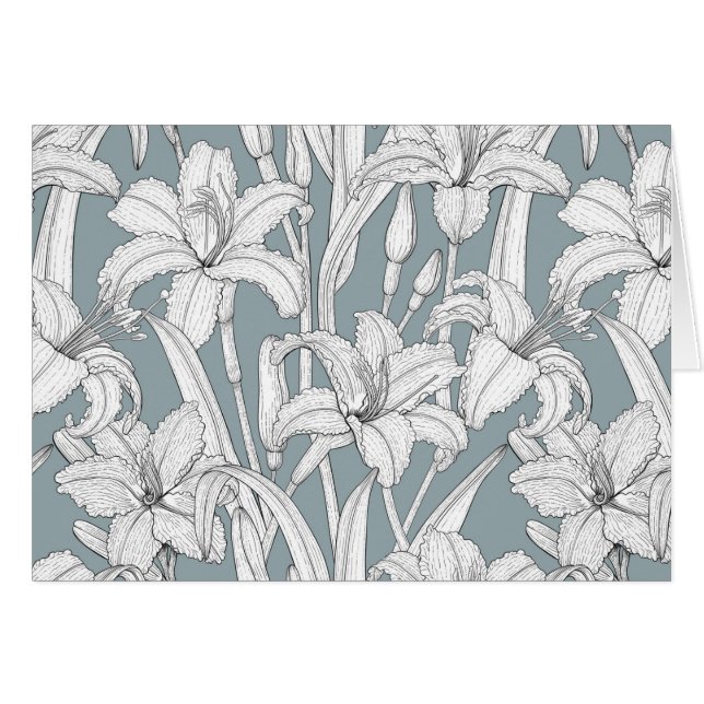 Daylilies Hälsningskort (Framsidan Horizontal)