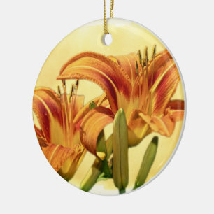 Daylilies - Hemerocallis Julgransprydnad Keramik