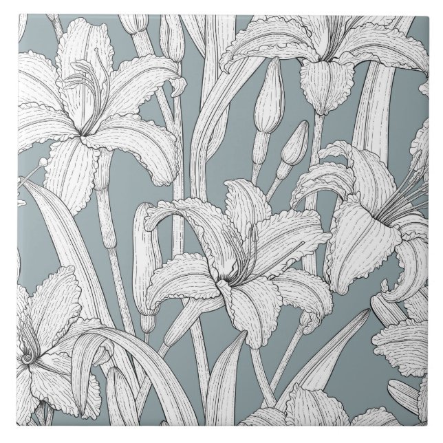 Daylilies Kakelplatta (Framsidan)