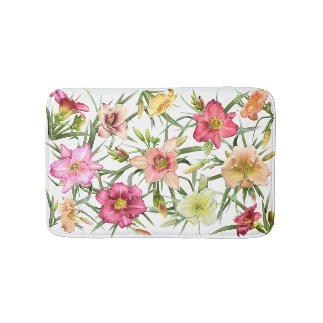 Daylilies överallt badrumsmatta (Framsidan)