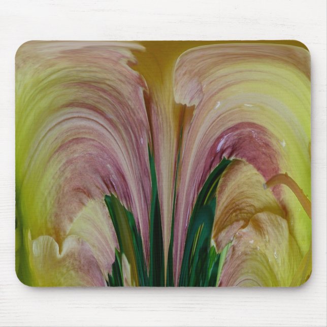 Daylily abstrakt Mousepad Musmatta (Framsidan)