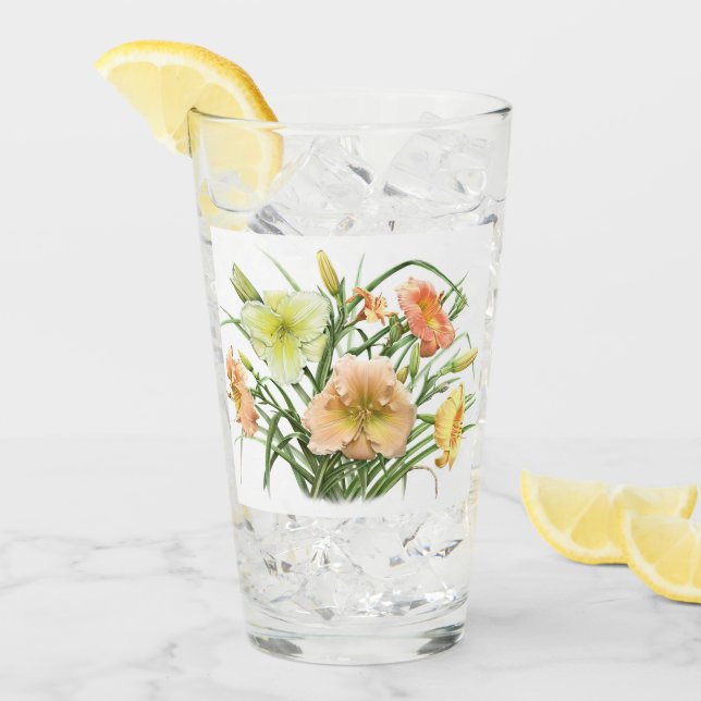 Daylily Bouquet Blommigt Glaskopp (Framsida Ice)