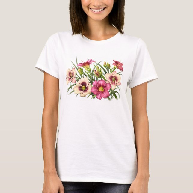 Daylily Bouquet Rubies T-shirt (Framsida)