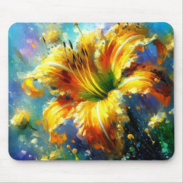 Daylily Daylilies Flower Gult Teal Impressionist Musmatta