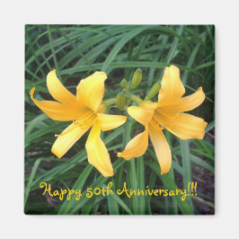 DAYLILY "Downey" Guld Duo — Magnet