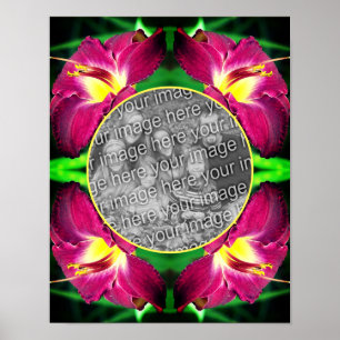 Daylily Flower Ram Skapar ditt eget foto Poster