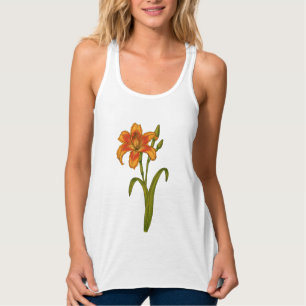 Daylily teckning tShirt Linne Med Racerback